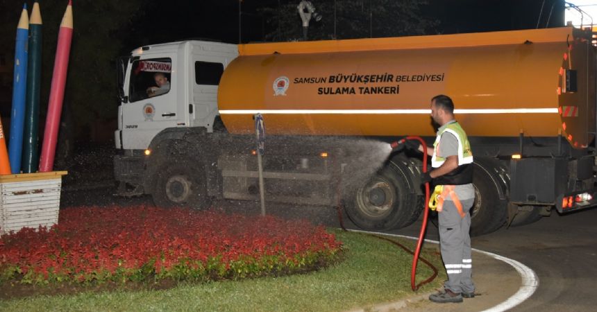 Yeşil alan için gece mesaisi