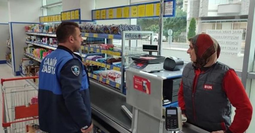 Canik'te market denetimi