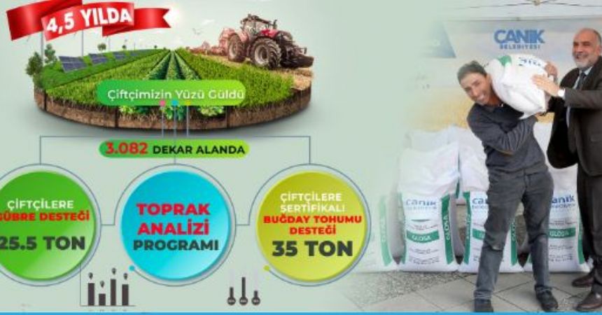 Canik'te Çiftçiye Destek