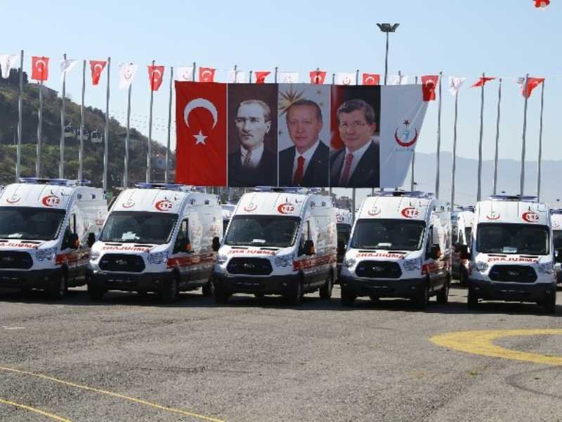 836 Ambulans Dağıtıldı 836 Ambulans Dağıtıldı
