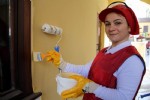 Kadınlar kendi günlerinde duvar boyadı