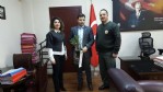 Kaymakam ve Savcı'ya fidan hediye ettiler