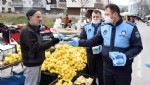 Tekkeköy zabıtası maske dağıttı