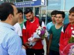Mardinli Sporcuya Havaalanında Karşılama