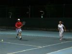 Trabzon’da İftardan Sonra Çiftler Tenis Kortunda Ter Atıyor