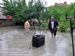 Sorgun İlçesinde Evleri Yağmur Suları Bastı
