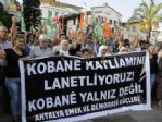 Antalya’da Kobani’ye Destek Yürüyüşü