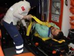 Otomobilin Aracına Çarptığı Sürücü Hastanelik Oldu