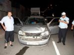 Otomobilin Aracına Çarptığı Sürücü Hastanelik Oldu