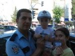 Trafik Ekipleri Yaptıkları Uygulama İle Çocukların İlgi Odağı Oluyor