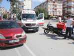 Otomobille Motosiklet Çapıştı: 1 Yaralı