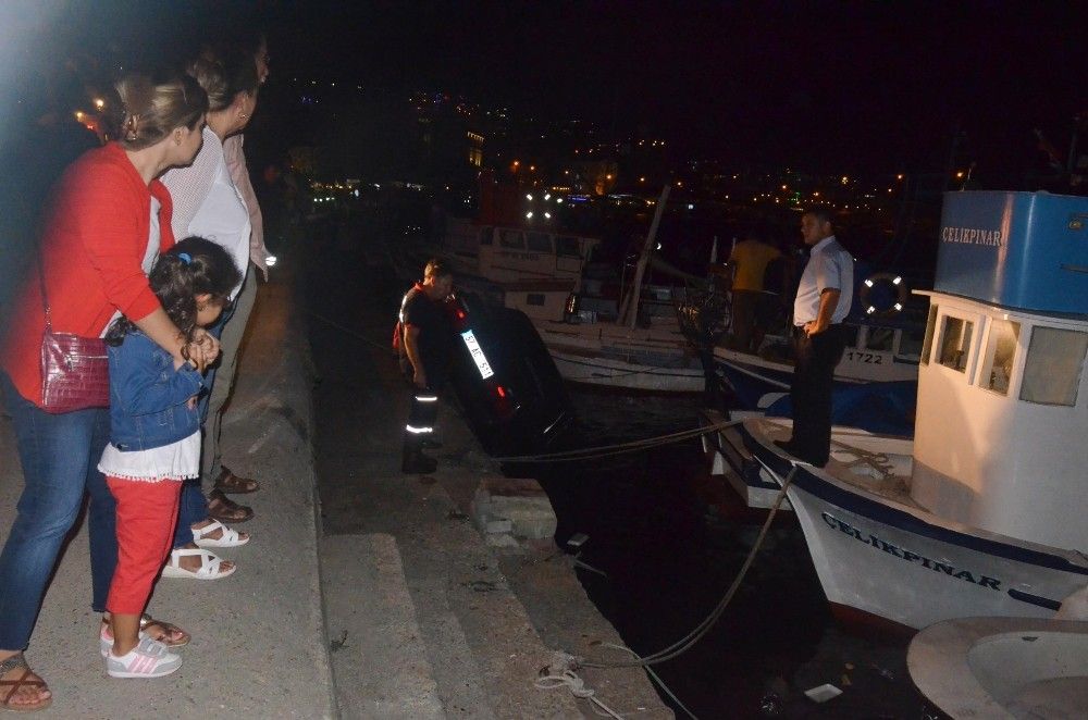 Sinop’ta otomobil denize uçtu