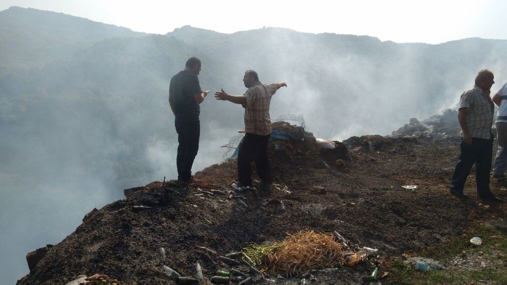 Kastamonu çöplüğü yanıyor